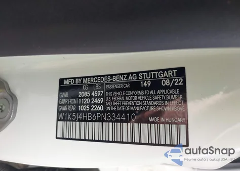 2023 Mercedes-Benz Cla 250 4Matic from USA, damaged, VIN W1K5J4HB6PN334410